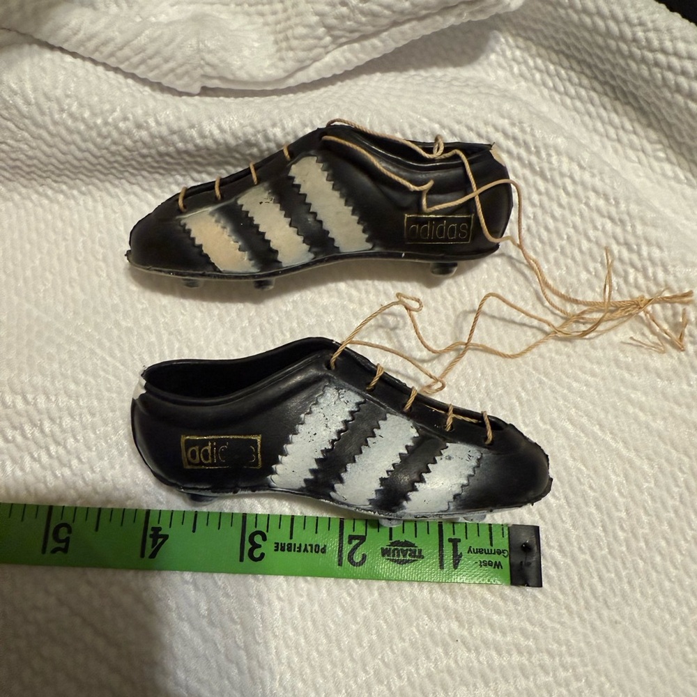 Vintage 1970's Adidas mini rubber soccer shoes Mirror hangers. Rare Collectible